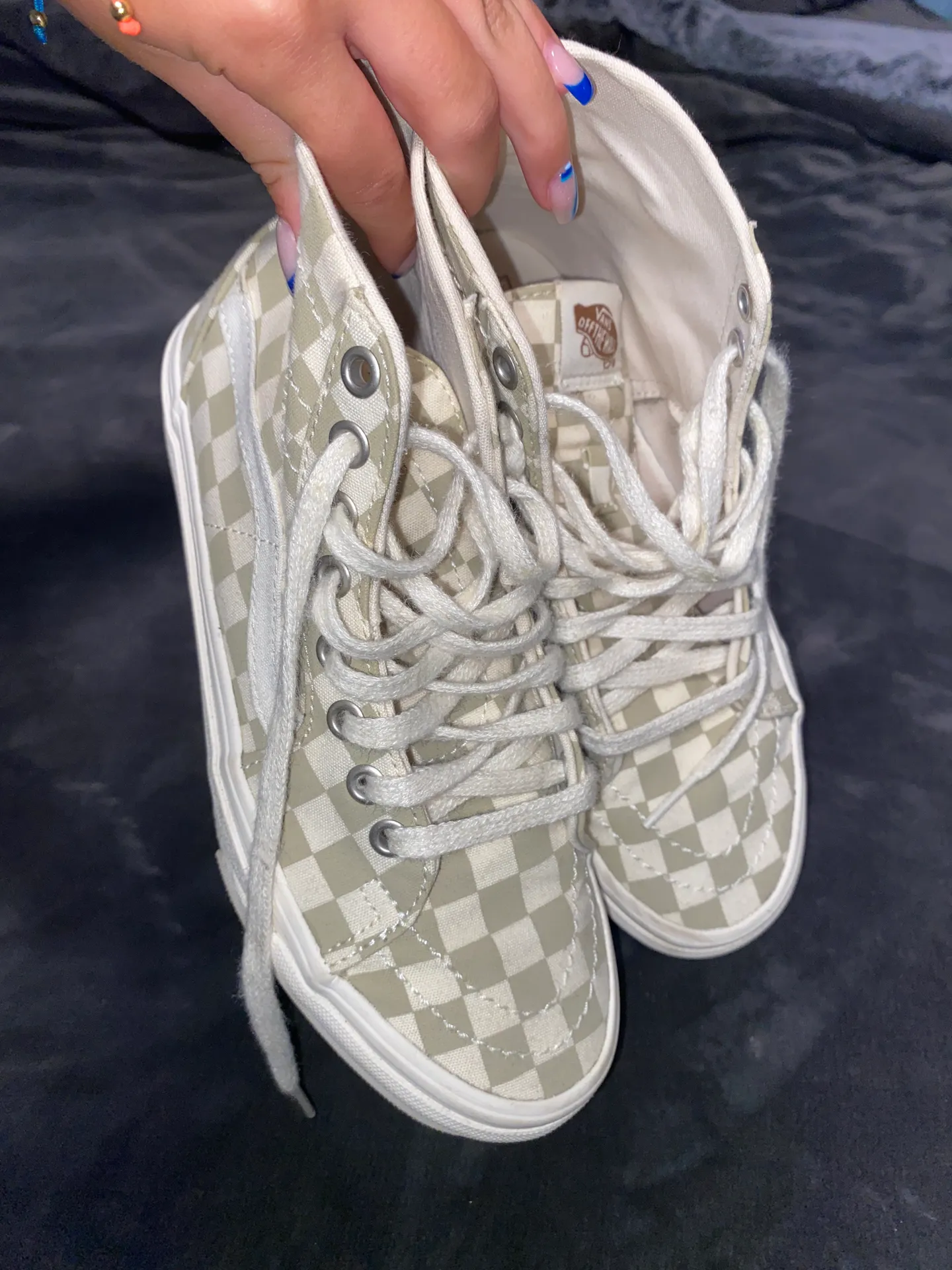 Checkered High Top Vans - Image 2