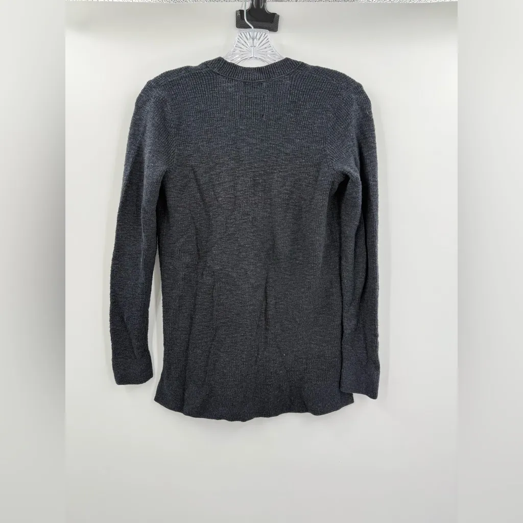 Abercrombie‎ & Fitch Women's 100% Cotton Button Up Cardigan Navy/Gray Size XS - Image 2