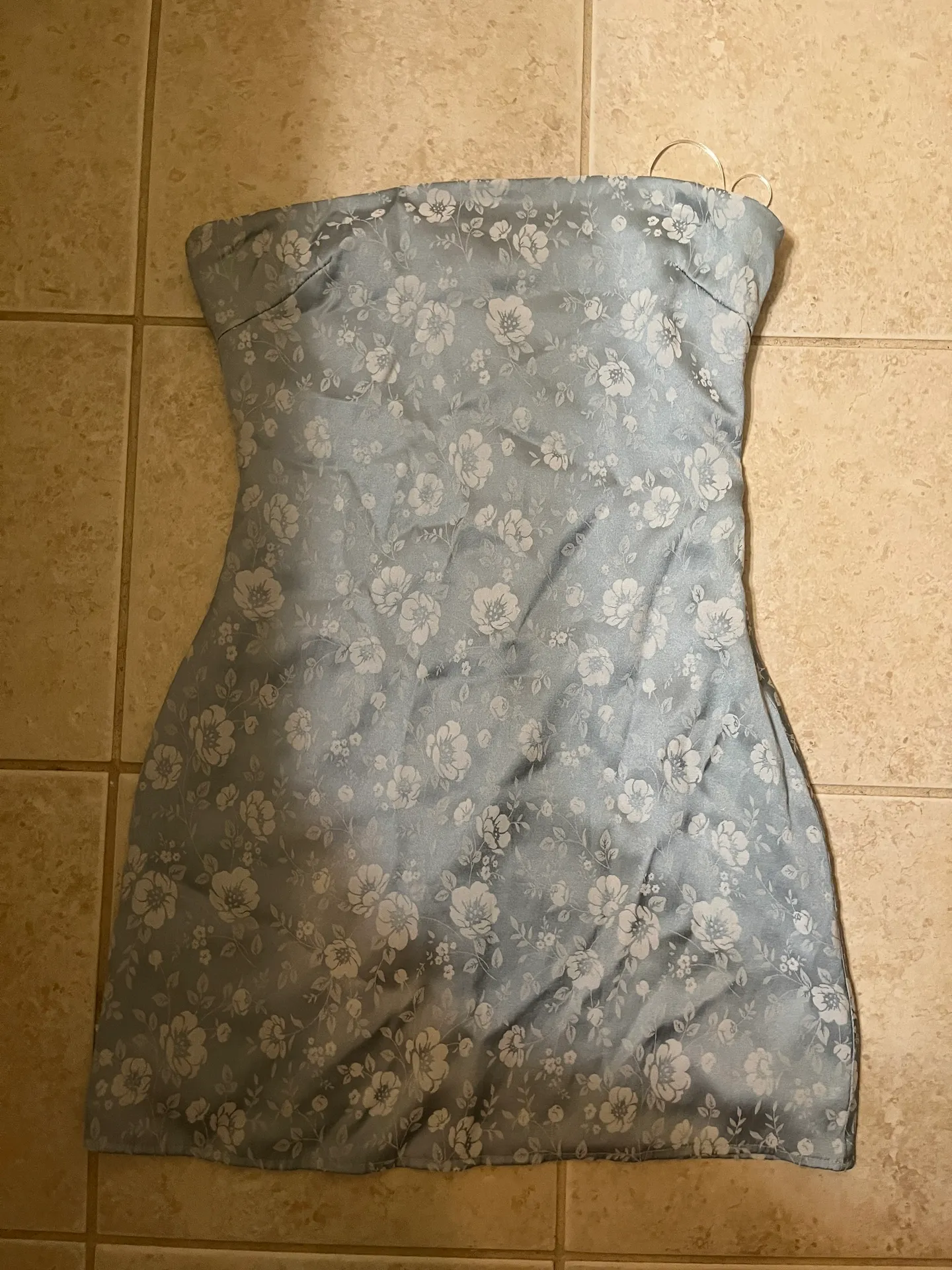 Ramie Strapless Mini Dress  - Image 3