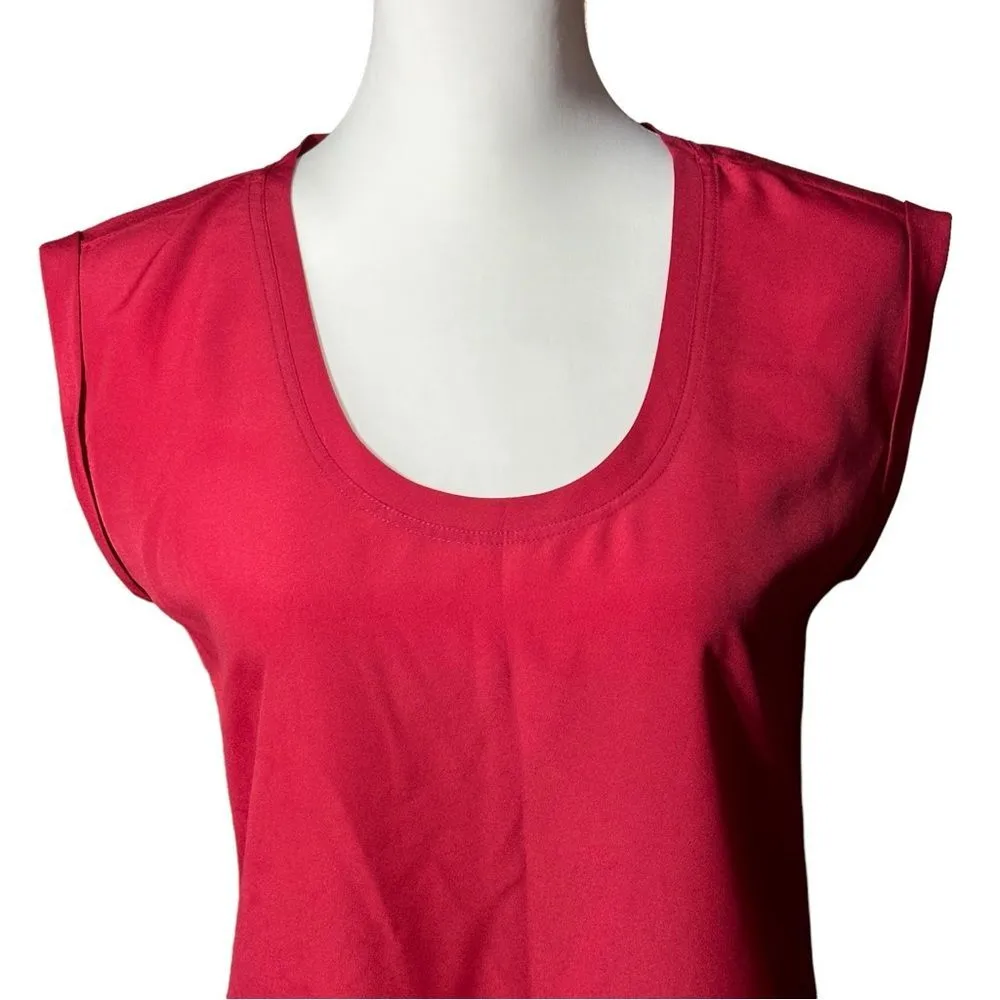 J. Crew Red / Pink Sleeveless Shell Sz 0 - Image 4