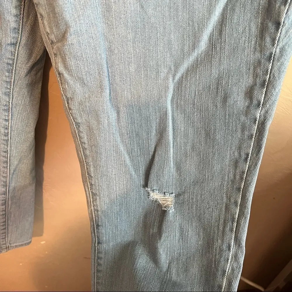 Studio‎ By D & Co Plus Size Distressed Crop Denim Jeans Blue - Image 5