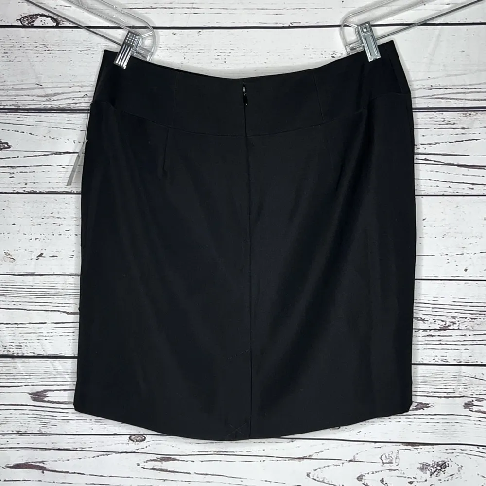 INC International Concepts NWT Size 12 Black Tiered Ruffle Straight Pencil Skirt - Image 2