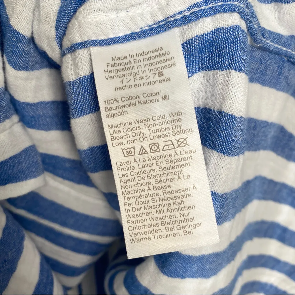 NWT J. Crew Cotton Gauze Striped Button Up Shirt - Image 3