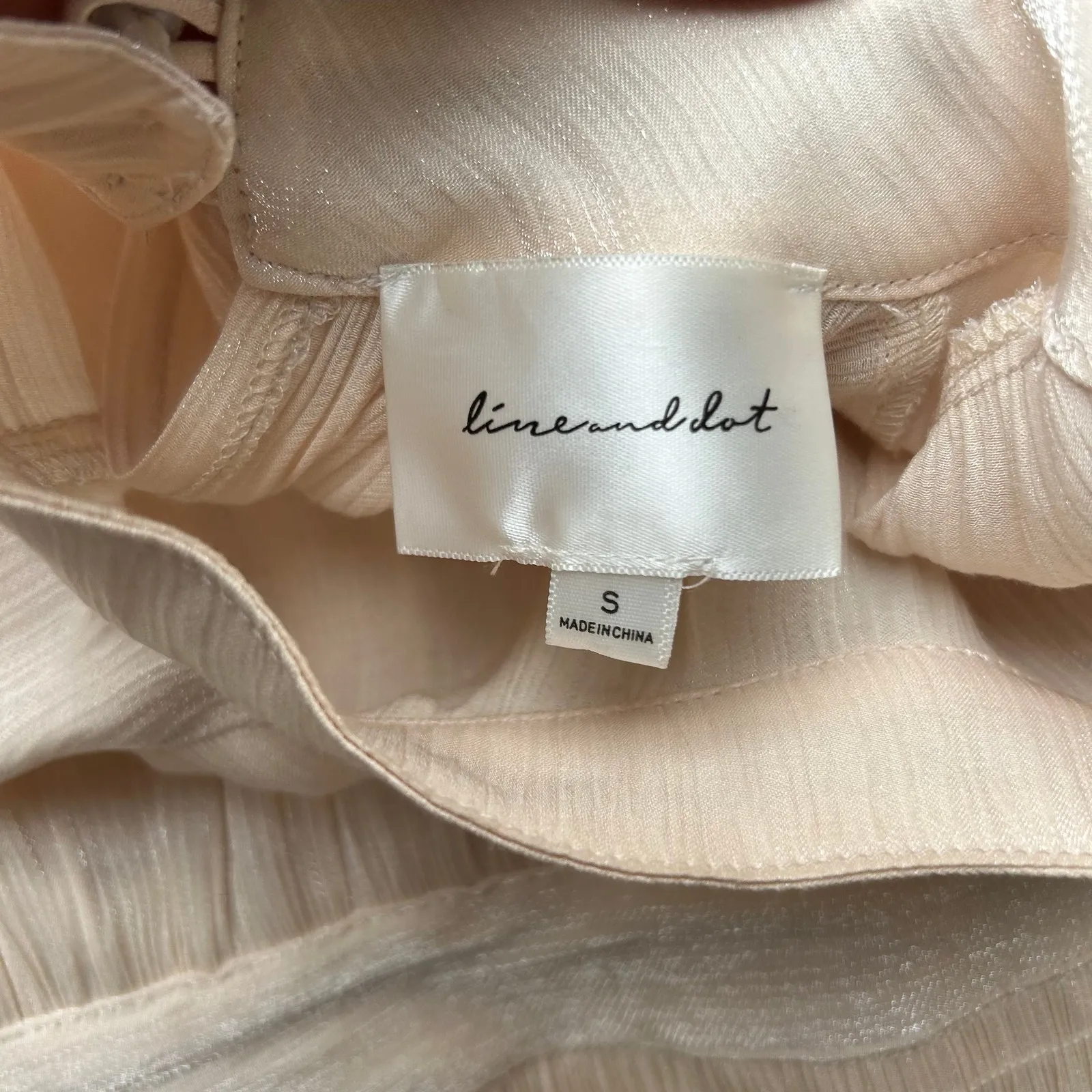 Line and Dot Peach Rianne Mini Dress Size Small - Image 11