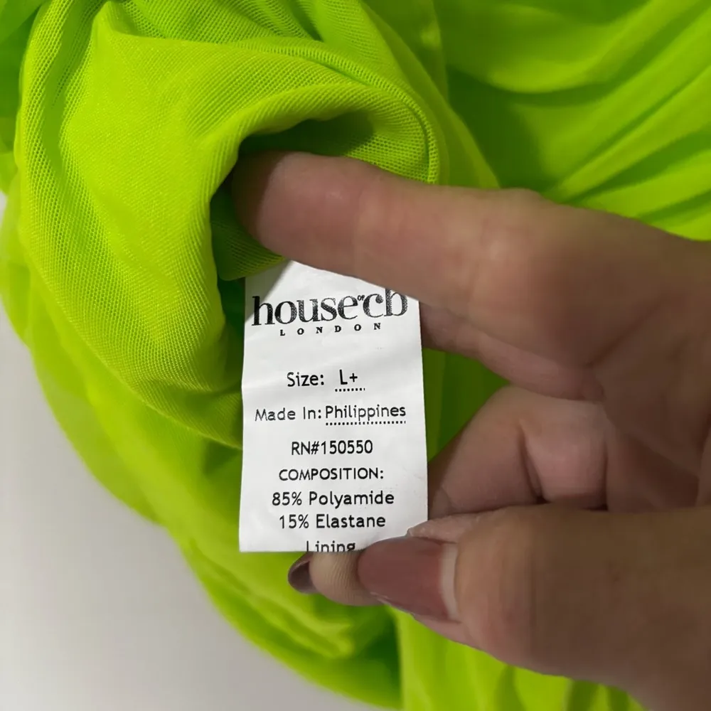 House Of CB Adrie Mini Dress Size XL Green Mesh Mini Dress - Image 7
