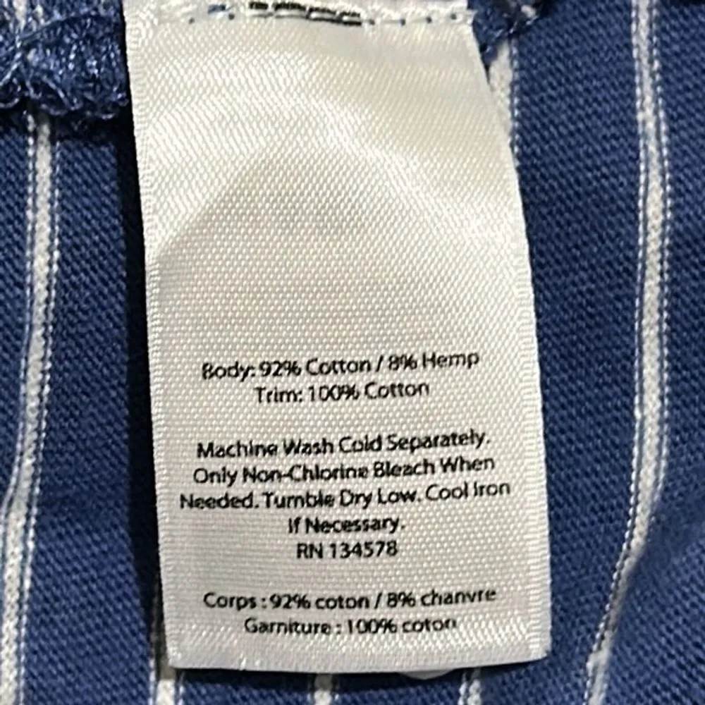 Vineyard Vines Striped T-Shirt Dress Womens Size S Sleeveless Pocket Casual Blue - Image 5