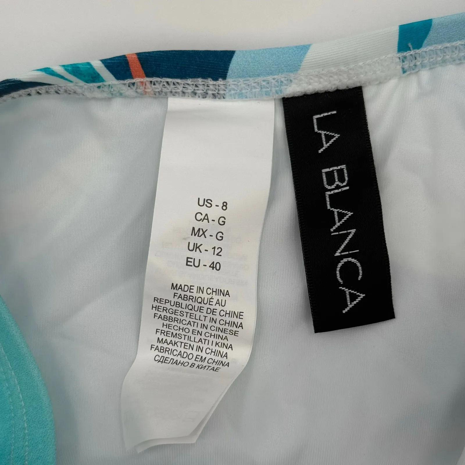 LA BLANCA Bikini Bottoms Size 8 NWT Coastal Palms Swim High Waist Monstera - Image 6