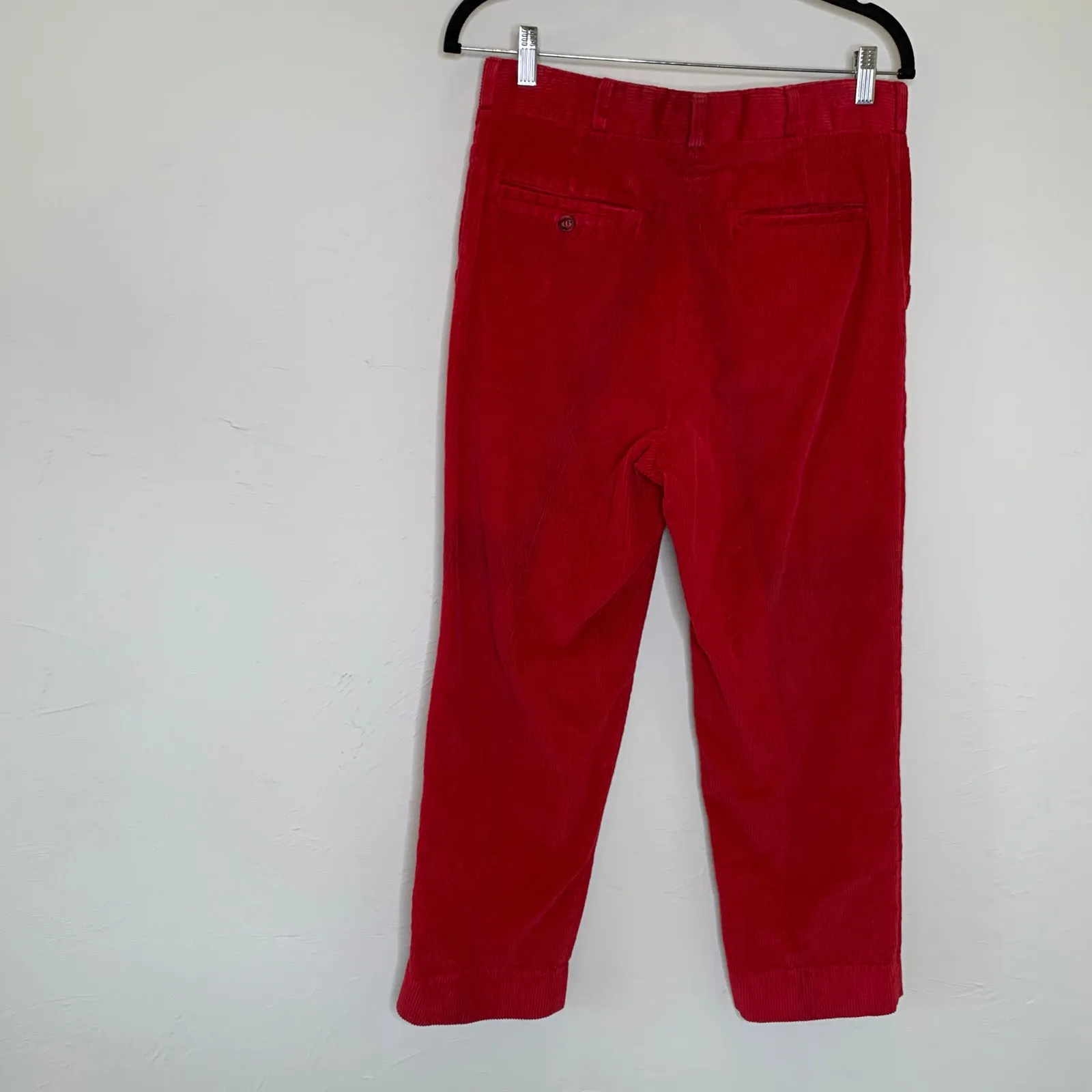Vintage Red Wide Wale Corduroy High Waisted Trousers 33" waist Size M - Image 3