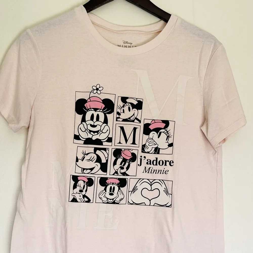 DISNEY Minnie Mouse J’Adore Short Sleeve Tee Medium - Image 2