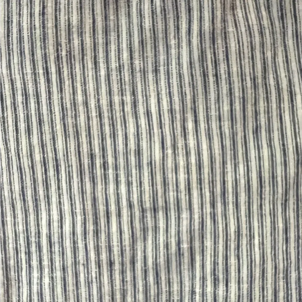 J.Crew Women’s Ruffle Flounce Sleeve White & Blue Linen Stripe Top Blouse Size 0 - Image 16