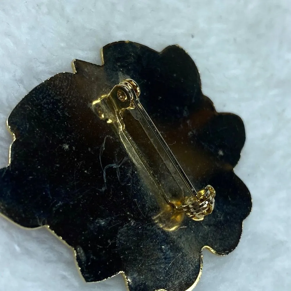 Christmas Holiday Enamel Pin Brooch Joy Candle Holly Bow Vintage - Image 8