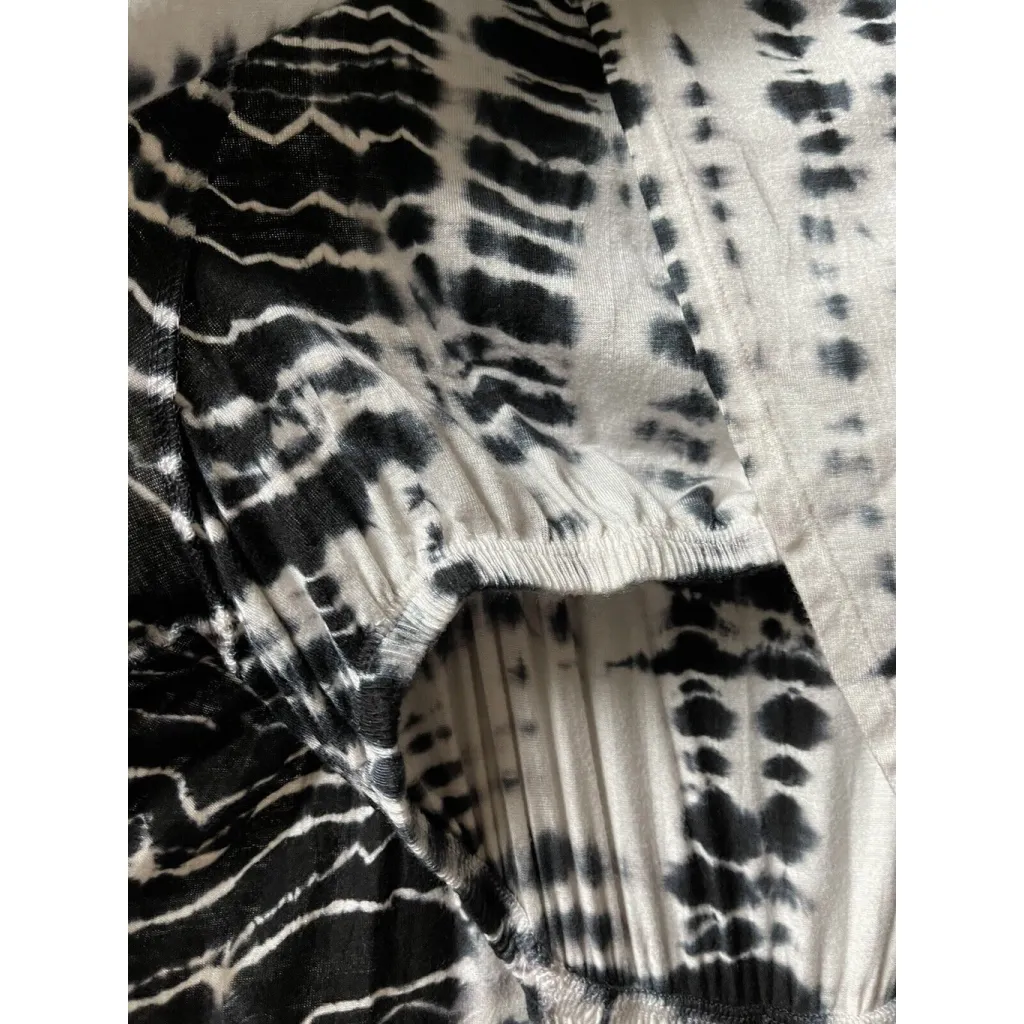 Gypsy 05 Black & Gray Tie Dye Split Back Jumpsuit Whimsigoth Fairy Grunge Sz S - Image 7