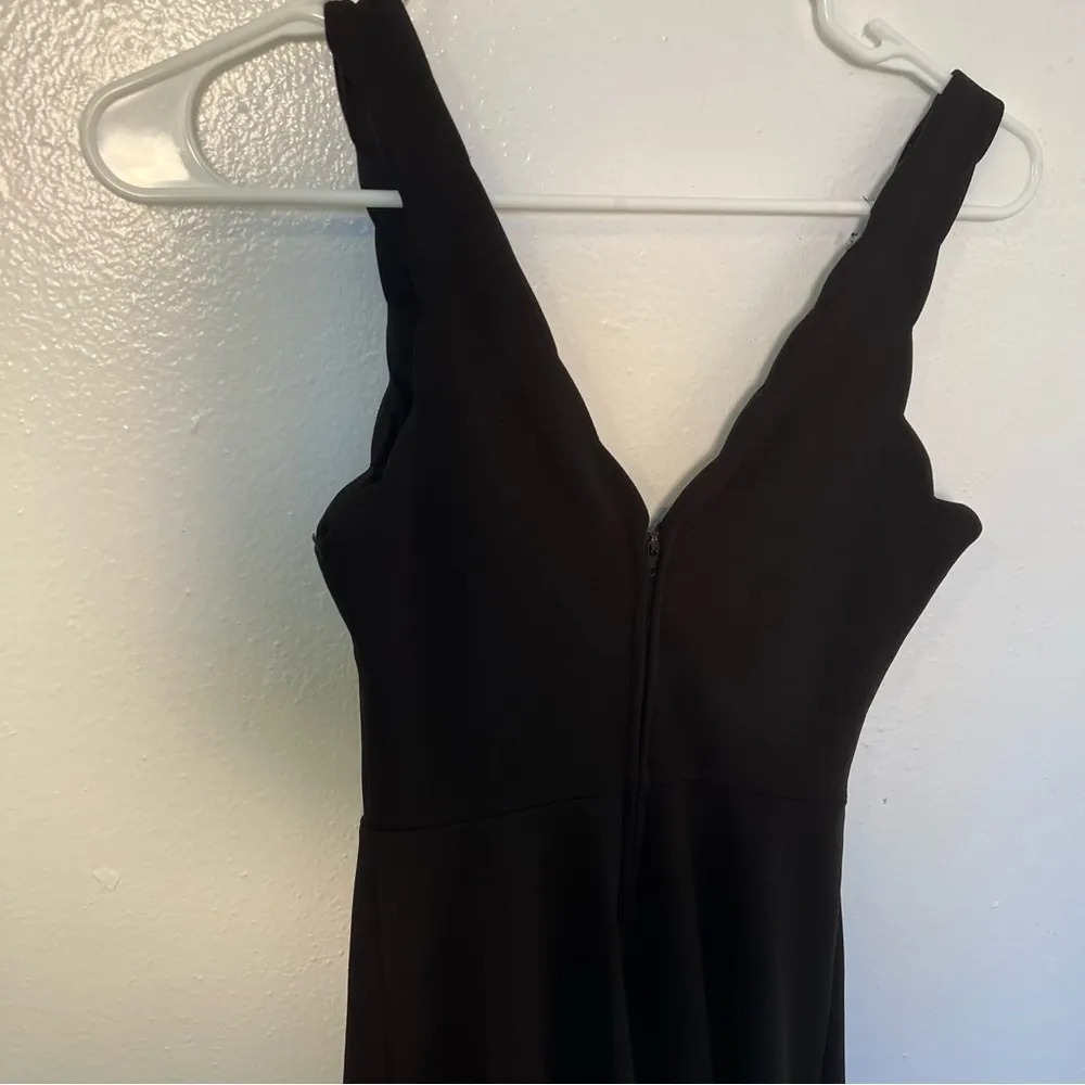 B. Darlin Mini Fit & Flare Dress Black Scallop Hem - Image 9