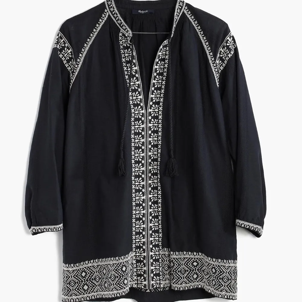 Madewell Embroidered Camelia Tassel Top - Image 2