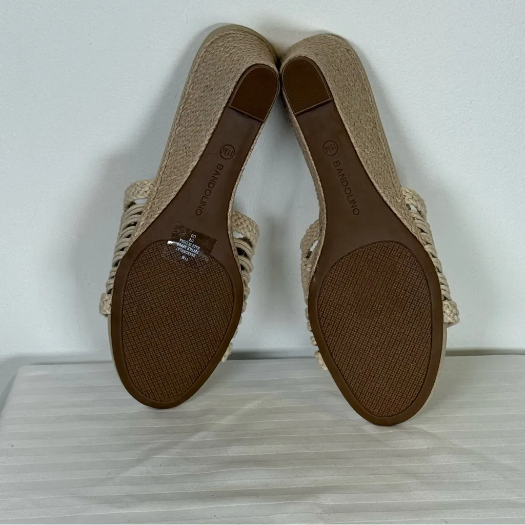 New! Bandolino ‘Andrrea’ Wedge Sandal In Light Natural Women’s Size 11 Medium - Image 10