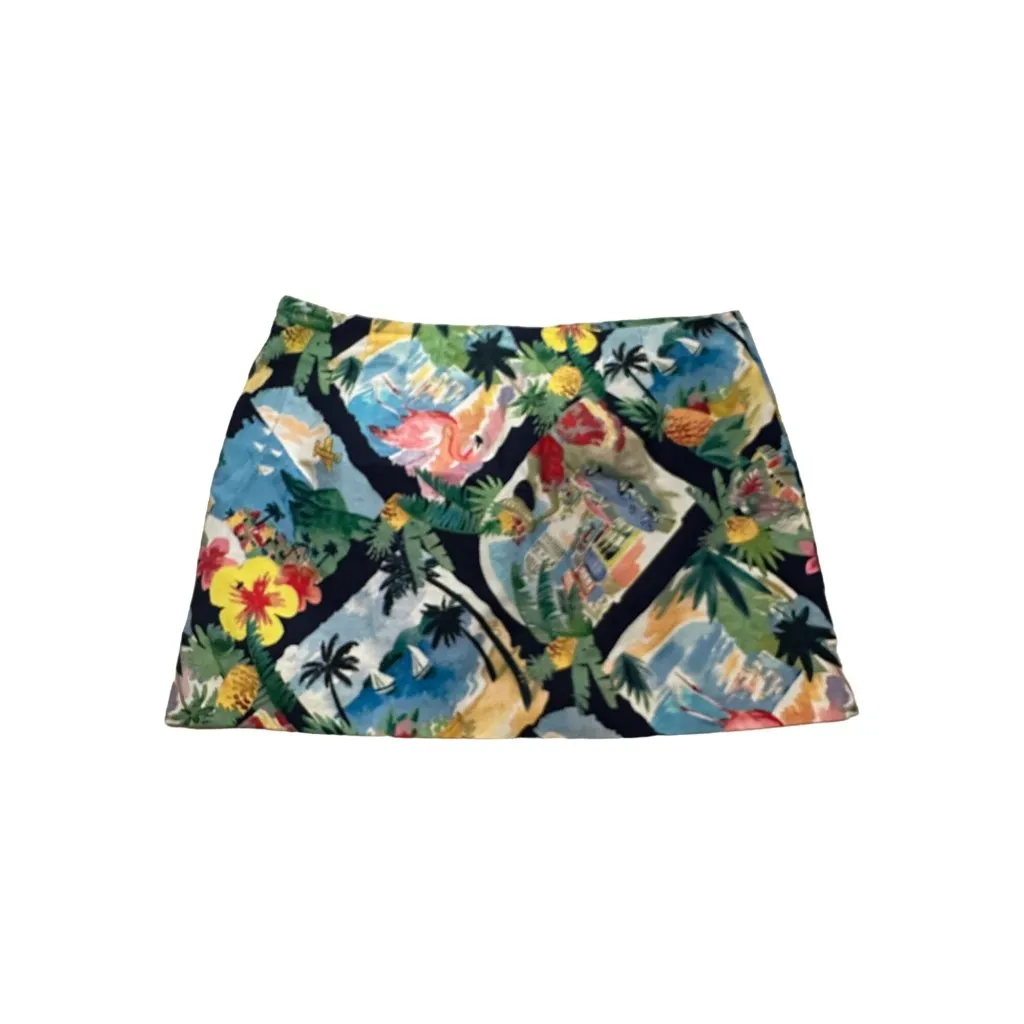 TALBOTS Womens Tropical Palm Print Skirt Size 14P - Image 4