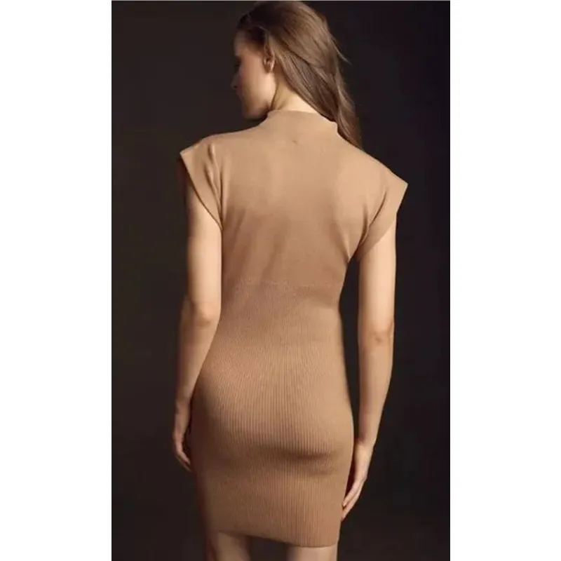 Womens Anthropologie Mock Neck Mini Sweater Dress Size Medium - Image 2