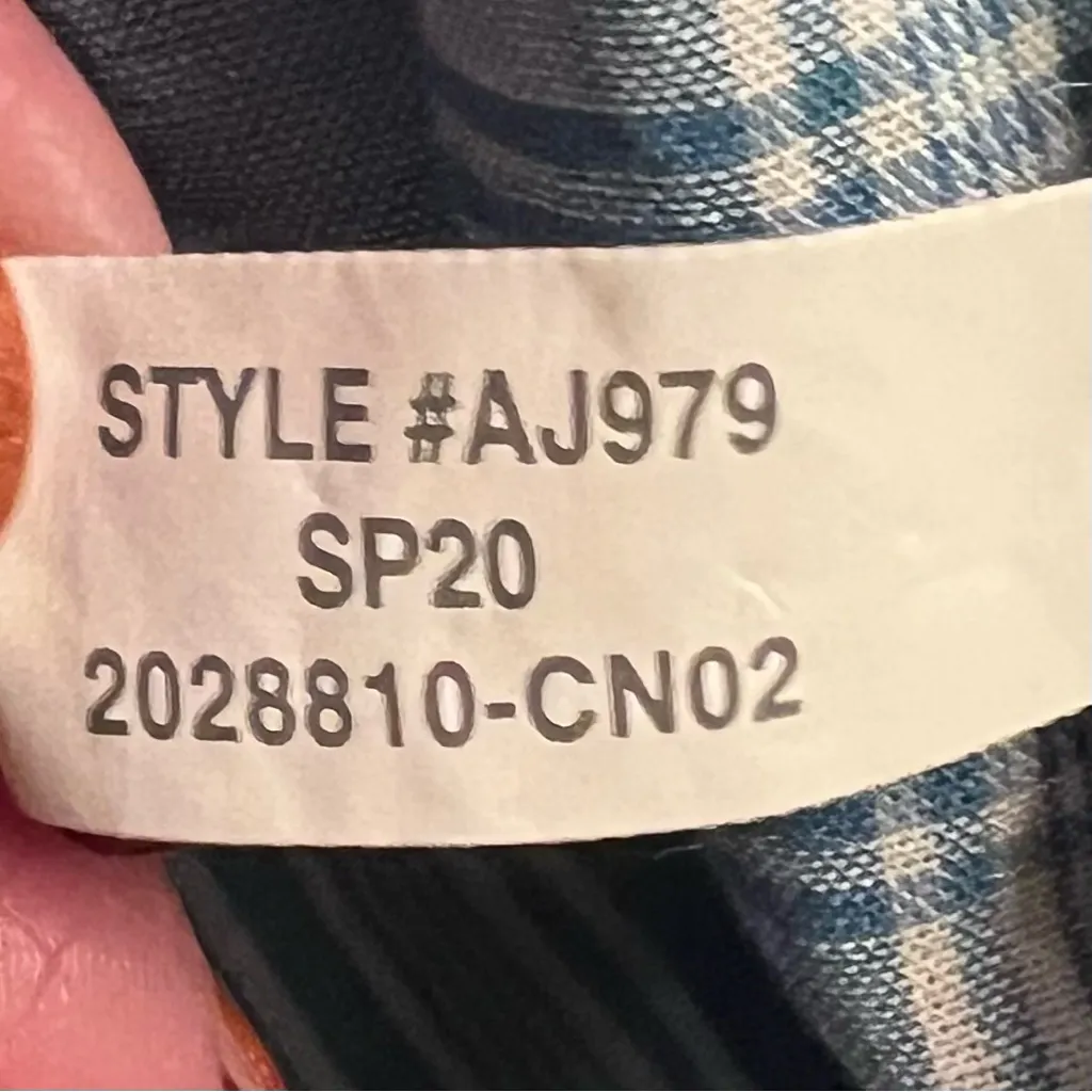 Madewell Ruffle-Neck Colwell Plaid Cotton Top in Ashby Plaid Ocean Wave Size XXL - Image 17