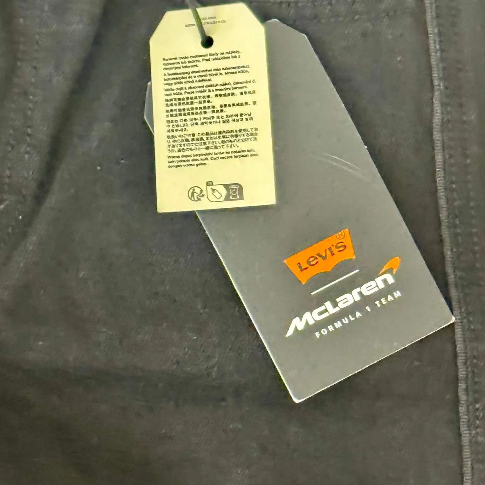 Levi's x McLaren Speed Baggy Jeans Black Formula 1 Racing Womens Sz 31 - Image 16