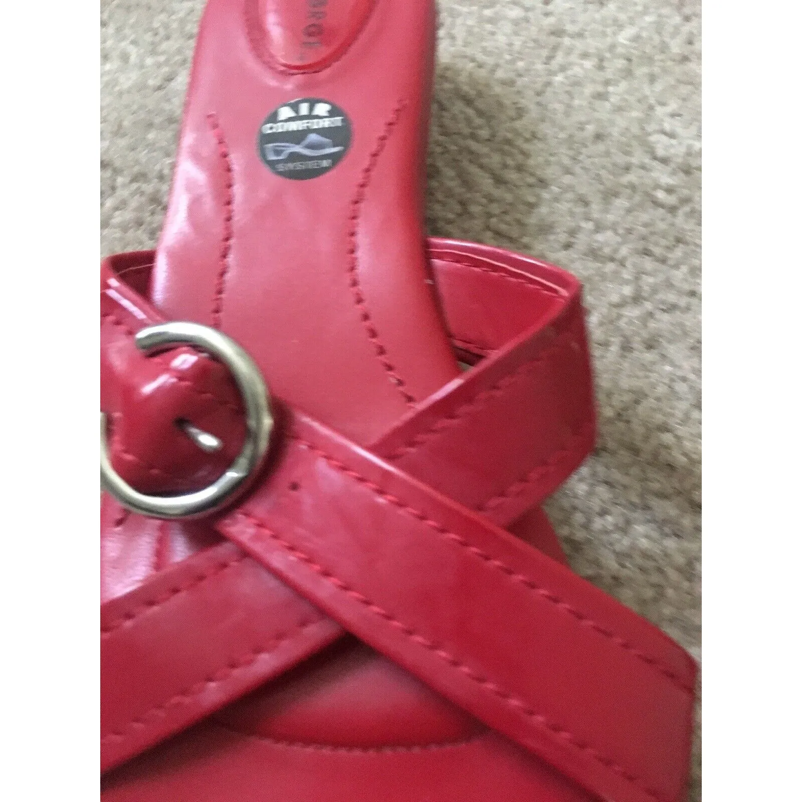 George Women's Red Slides Sandals Slip On Slides Shoes Size 8.5 - Image 2