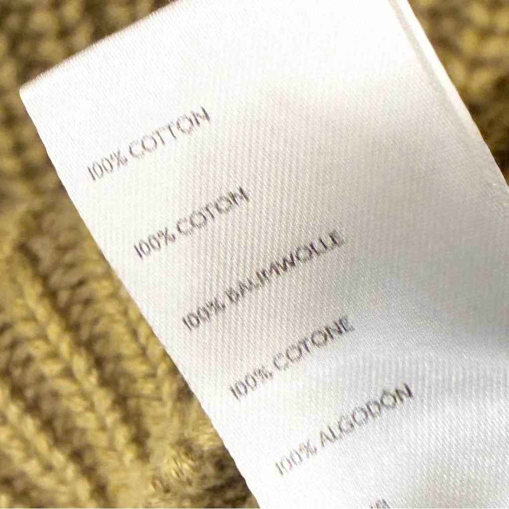 Anthropologie Maeve Mackenzie Green Chunky Knit 3/4 Sleeve Sweater Size XS - Image 5