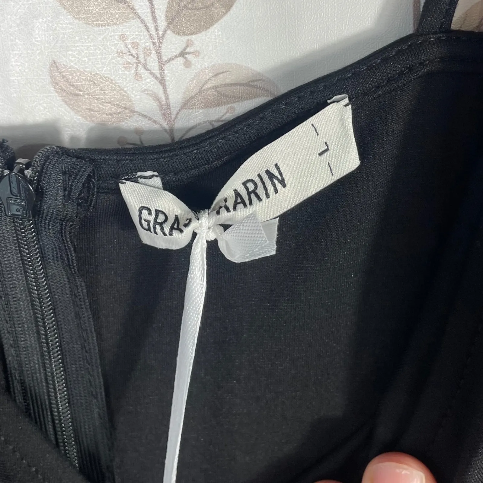 Grace Karin Women's Black‎ Sleeveless Draped V-Neck Cocktail Party Dress L NYE - Image 6