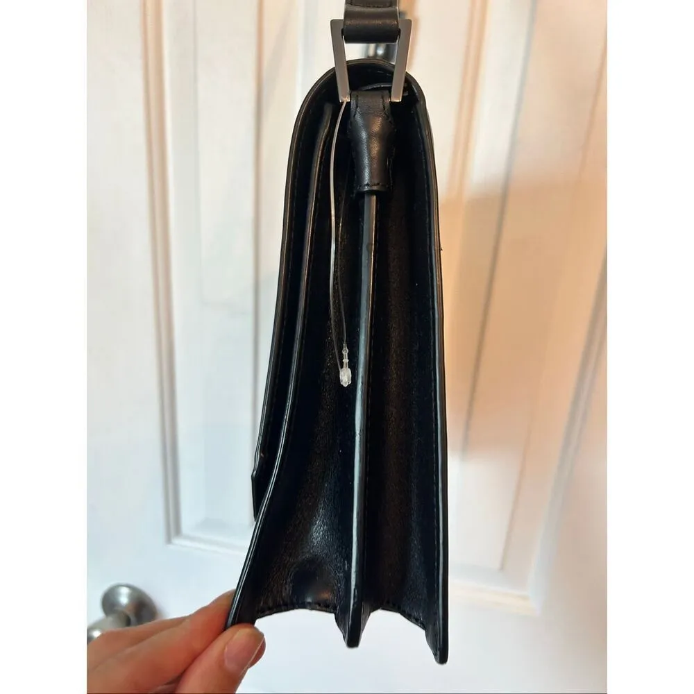 Ecco  black leather bag shoulder bag class stylish - Image 6