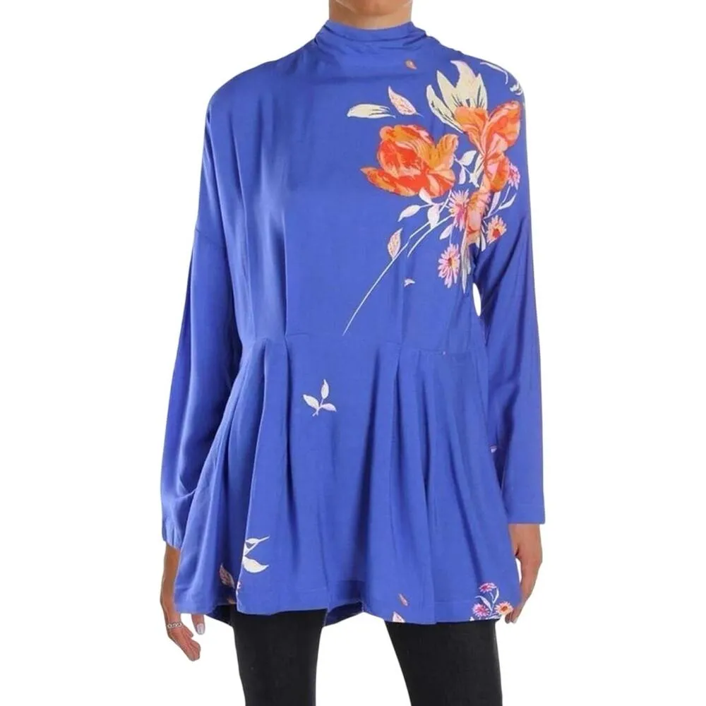 Free People Gemma Blue Tunic / Minidress, Size Small, Great Pre-owned Condition - Image 3