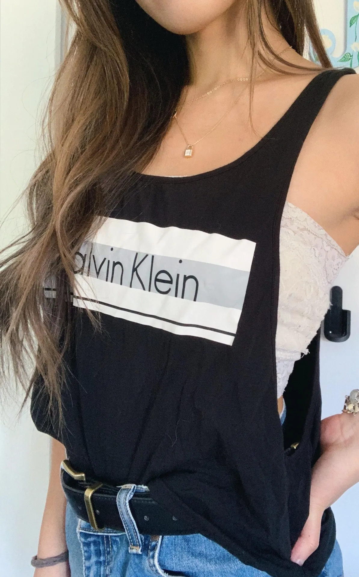 Calvin Klein Box Logo Muscle Tank Top - Image 2