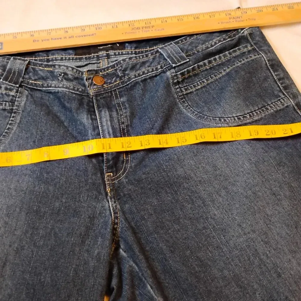 Venezia Dark Wash Straight Jeans, 18W Blue Size 18P - Image 4