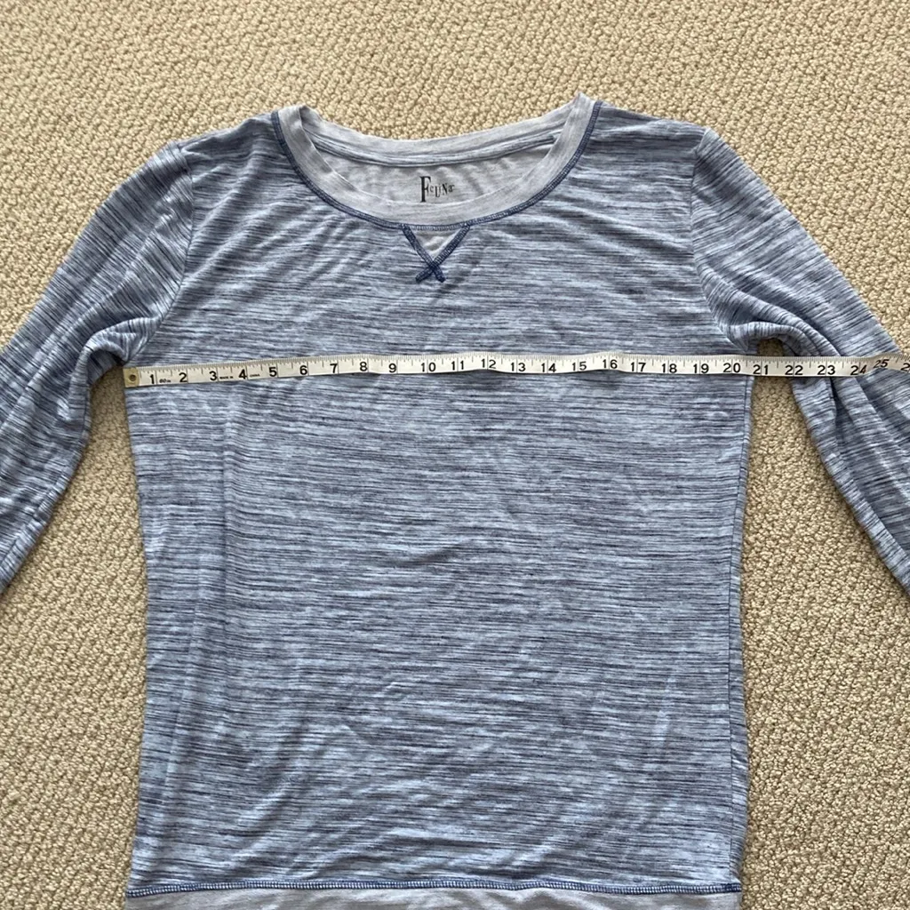 Felina Crew Neck Sweater Ultra Soft Lounge Grey Women’s Medium Stretch VEUC - Image 4