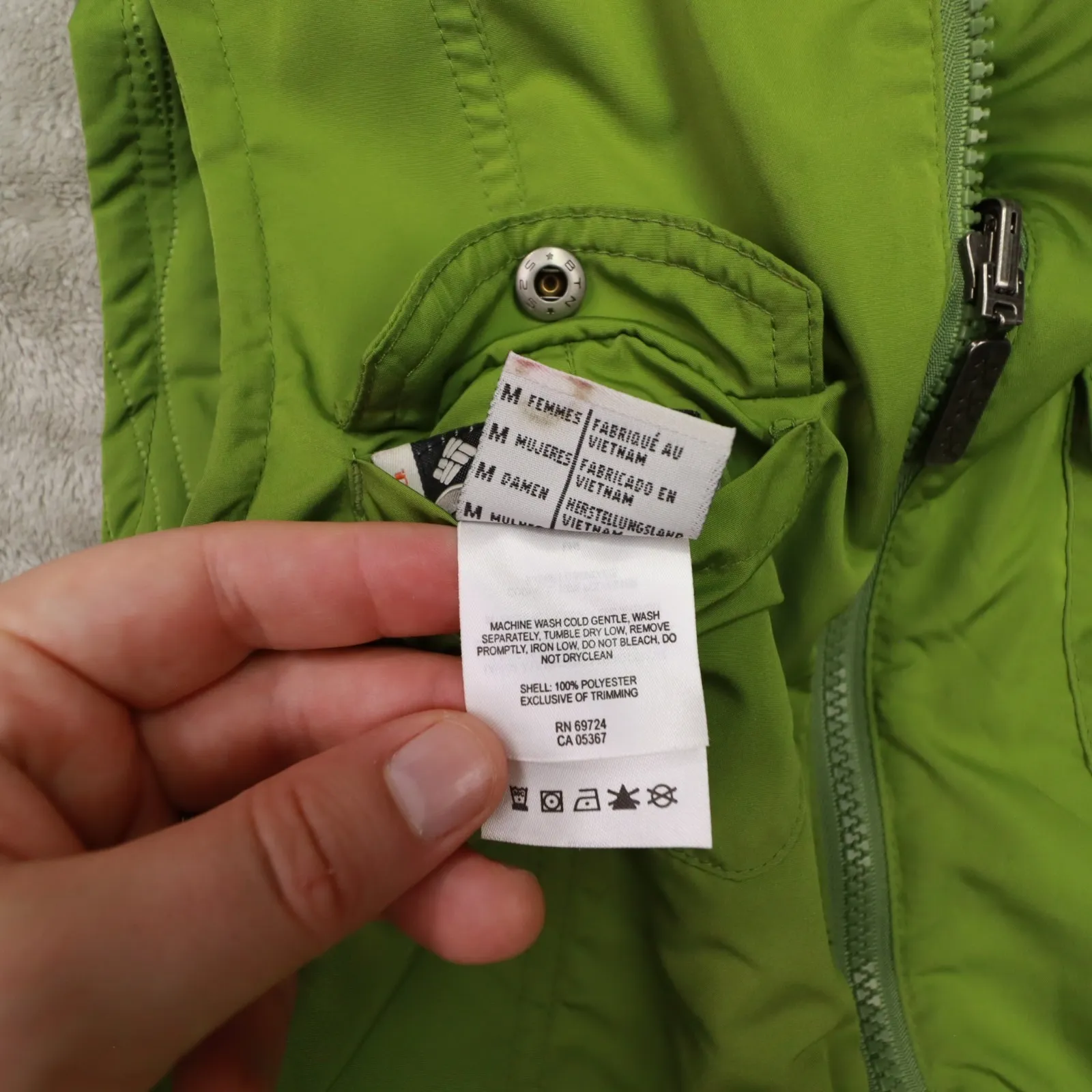 Columbia Reversible Quilted Turtle Neck Vest Green Womens Medium Coastal Outdoor - Image 10