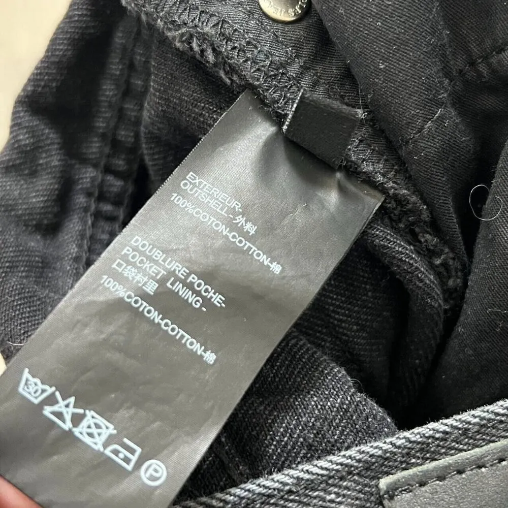 The Koople Women Ripped Black Denim Shorts Size 30 High Waist With Belt - Image 9