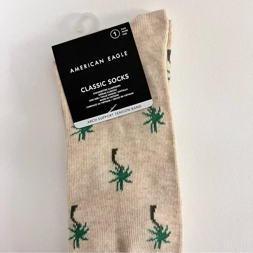 American Eagle Classic Palm Print Socks Accessories - Image 7