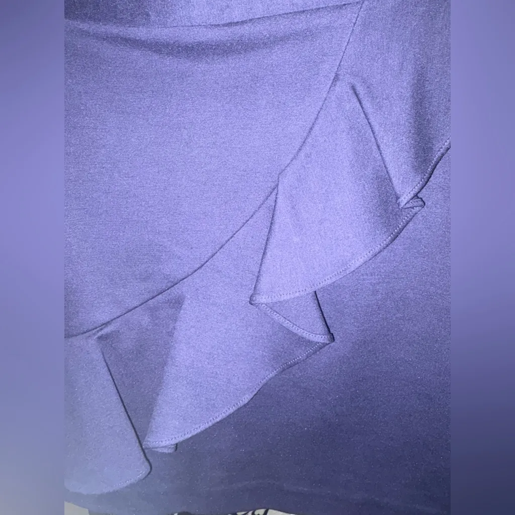 Maison Jules Navy Blue Mini Skirt with Ruffle - Image 4