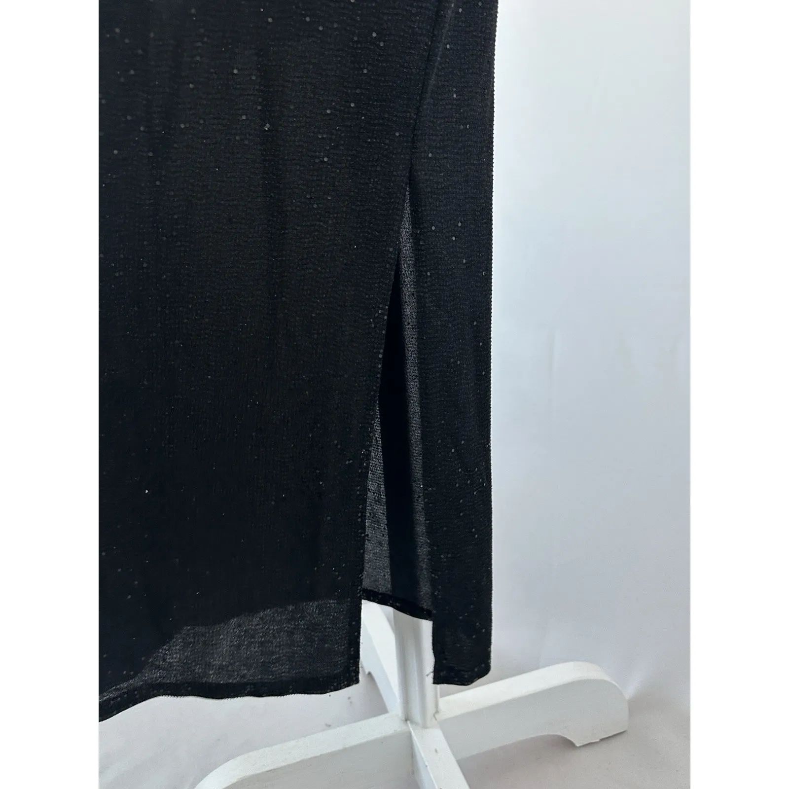 Bebe Women's Textured Sequin Sexy Bodycon Midi Dress Sz: M (b51) - Image 6