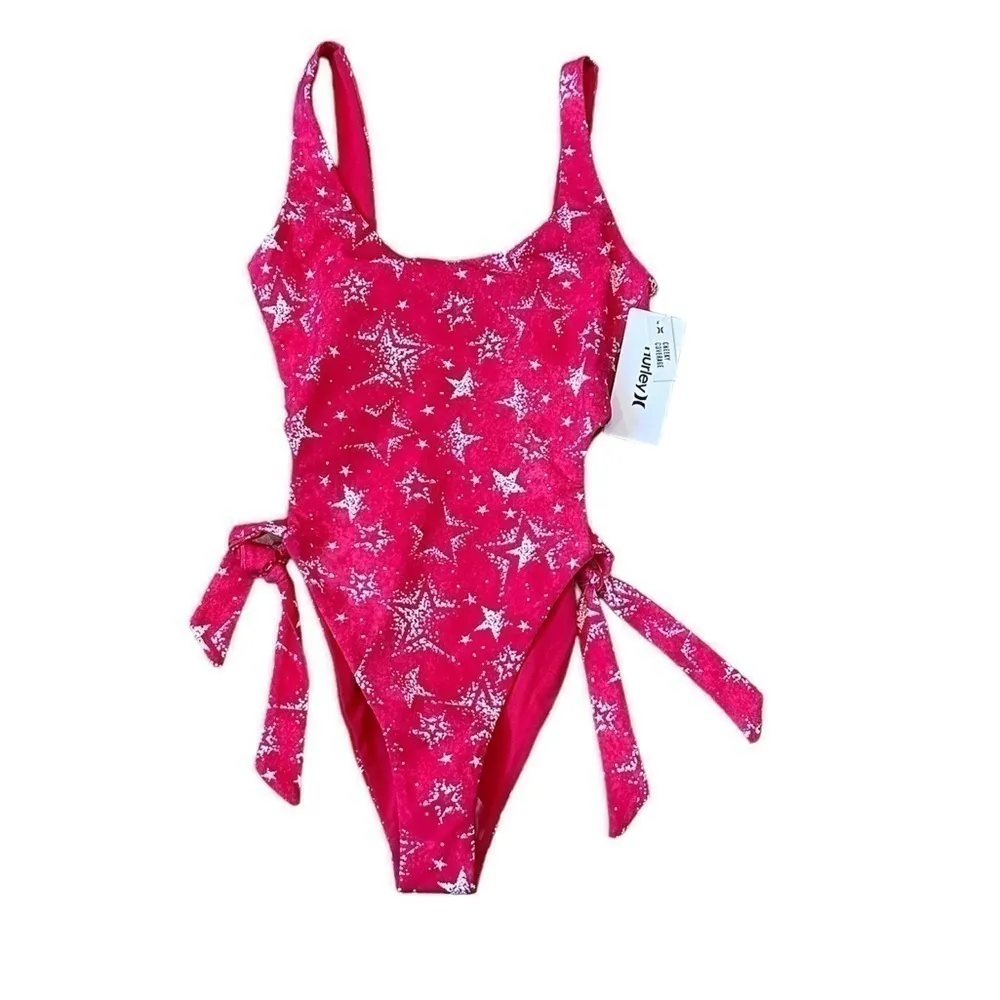 #62 NWT Hurley Star Struck Cheeky One Piece Swimsuit in Red Pepper - Image 5