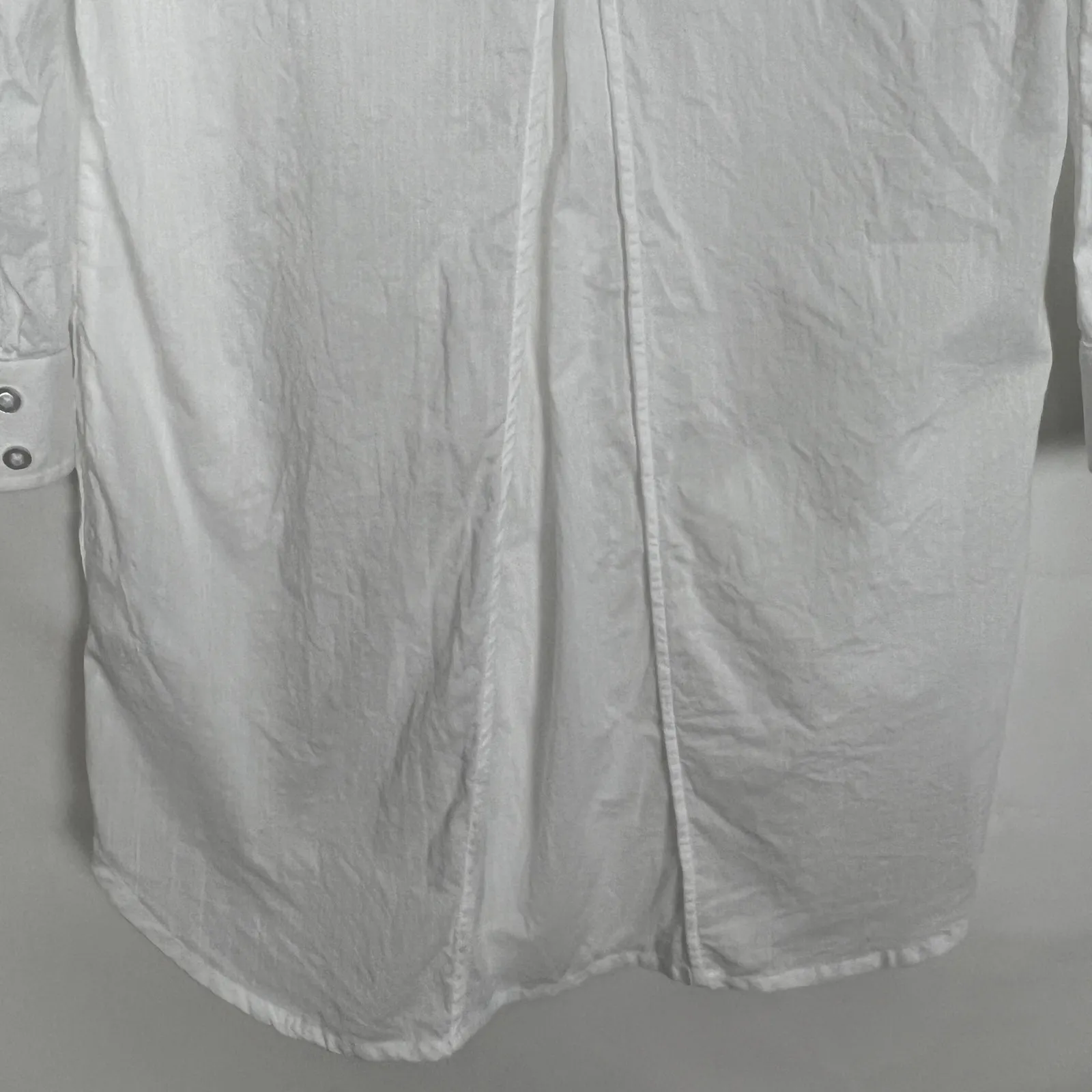 prAna Women's White Tunic Shirt XS 3/4 Sleeves Organic Cotton Natural Breathable - Image 8
