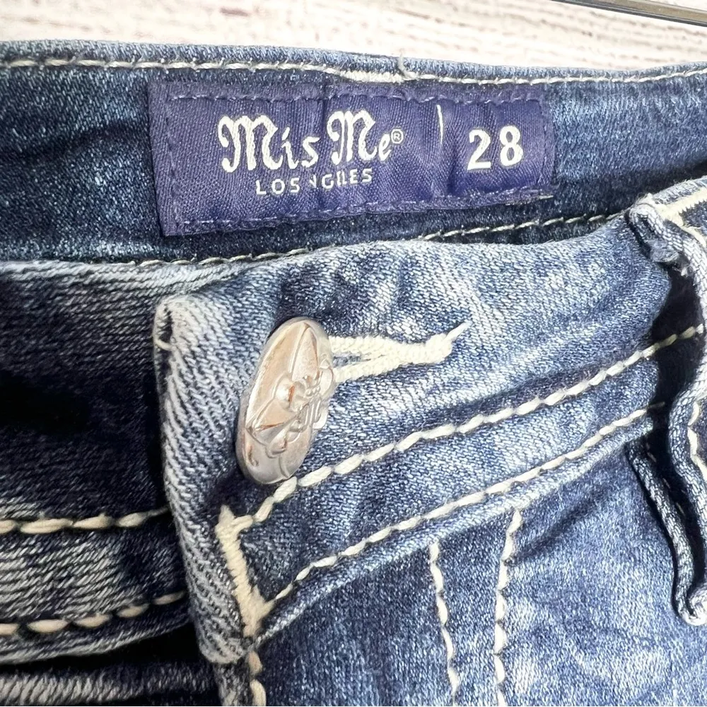 Miss Me Embellished Embroidered Low Rise Bootcut Jeans Size 28 - Image 9