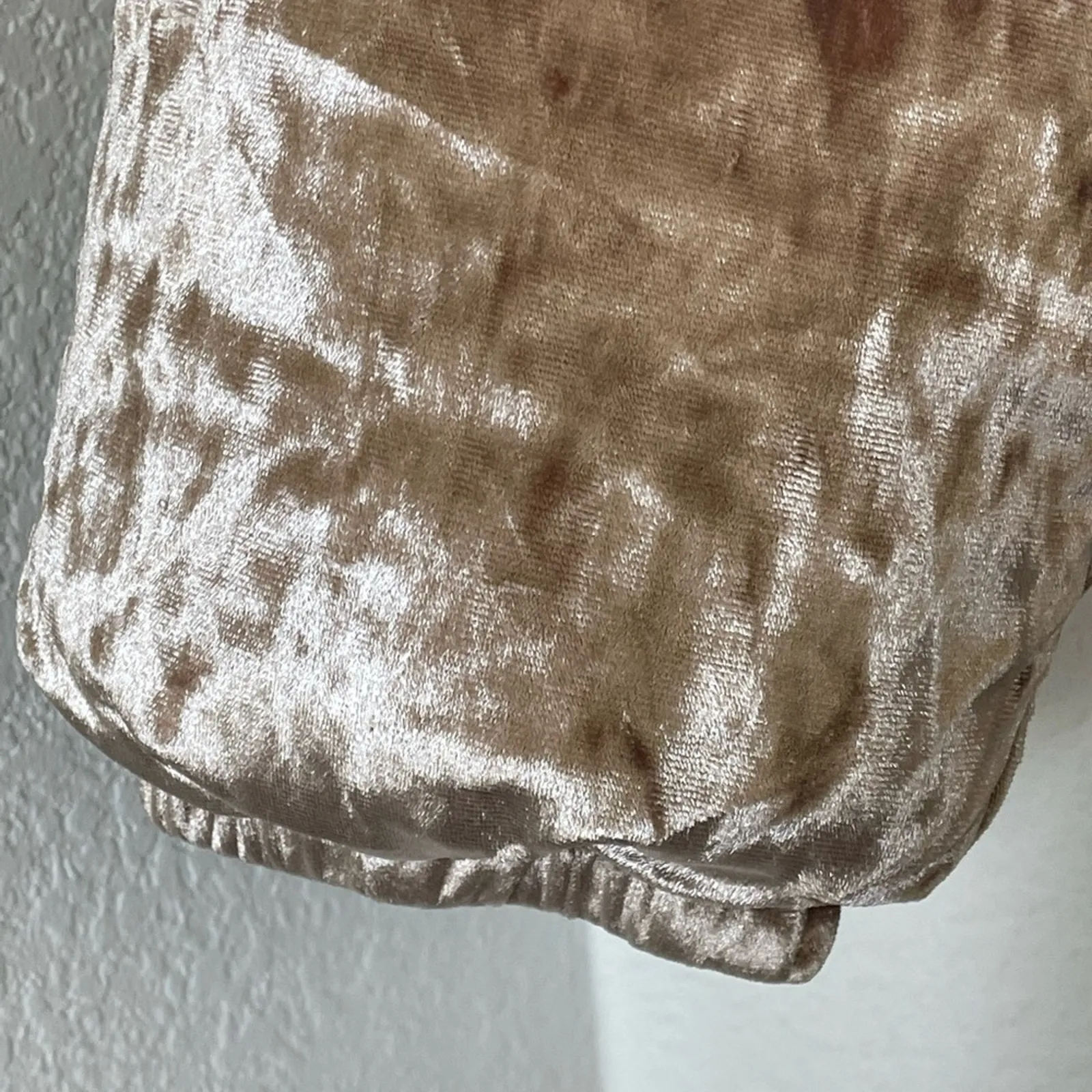 Fabletics Teddy Tan Wander Crushed Velour Crop Puffer Jacket Large - Image 6