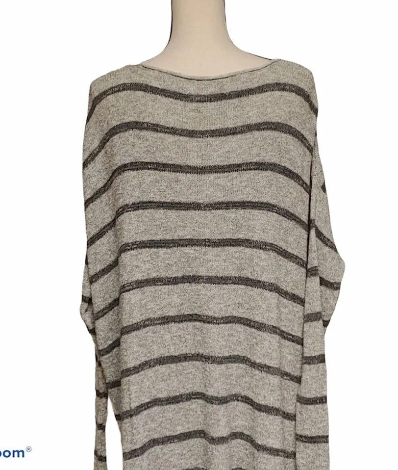 Free People Long Gray Striped Sweater or dress - Image 5