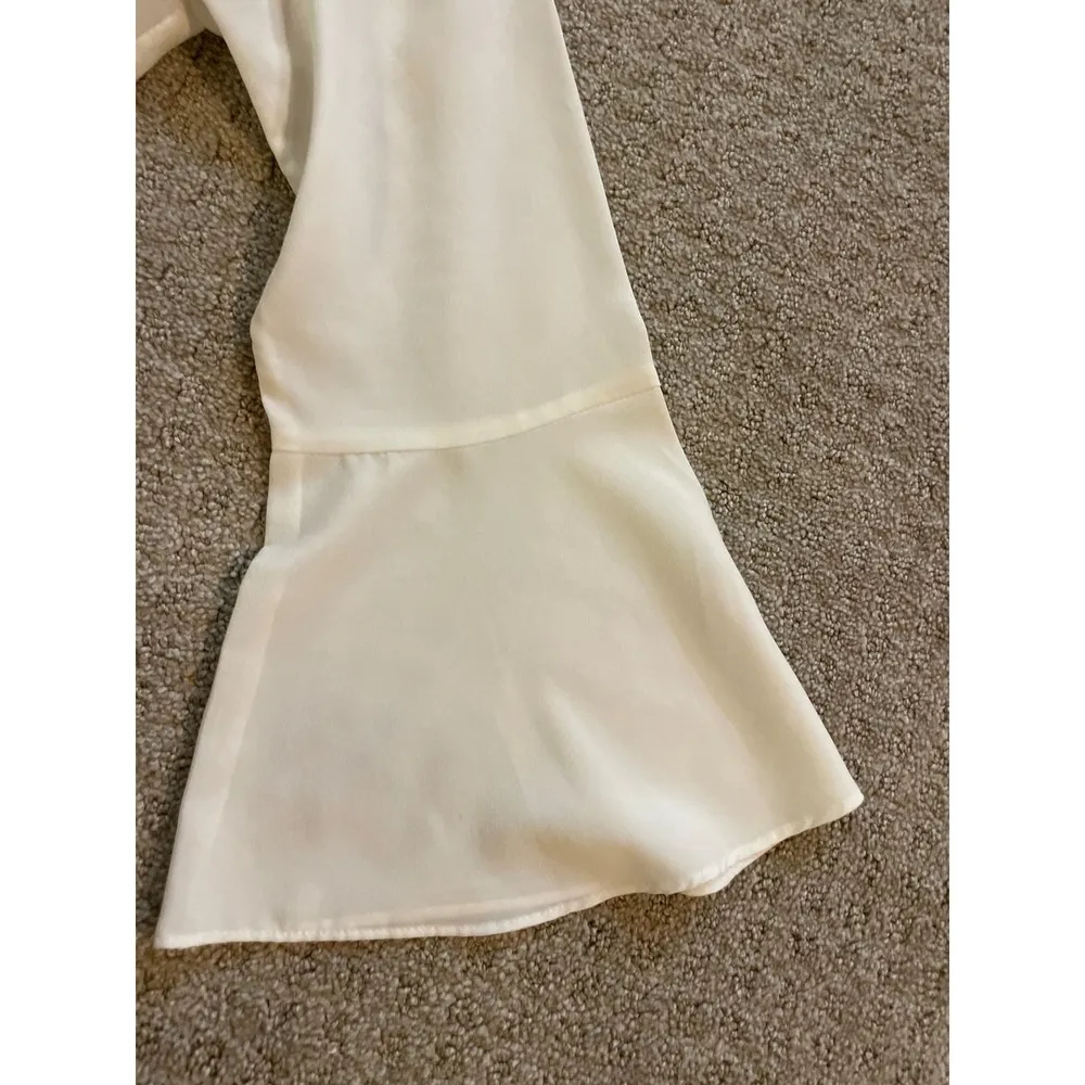 Calvin Klein White Long Sleeve Button Down Bell Top XL - Image 5