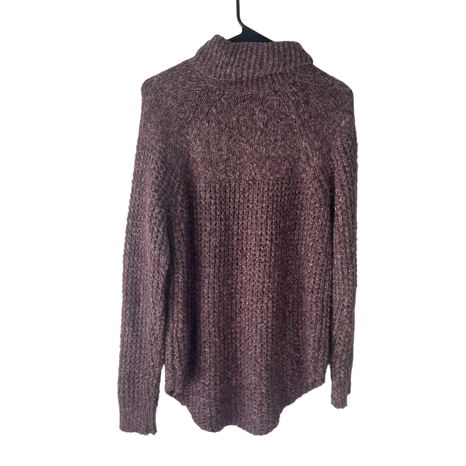 Abercrombie & Fitch Size Medium Purple Knit Cowl Neck Sweater Preppy Academia - Image 4