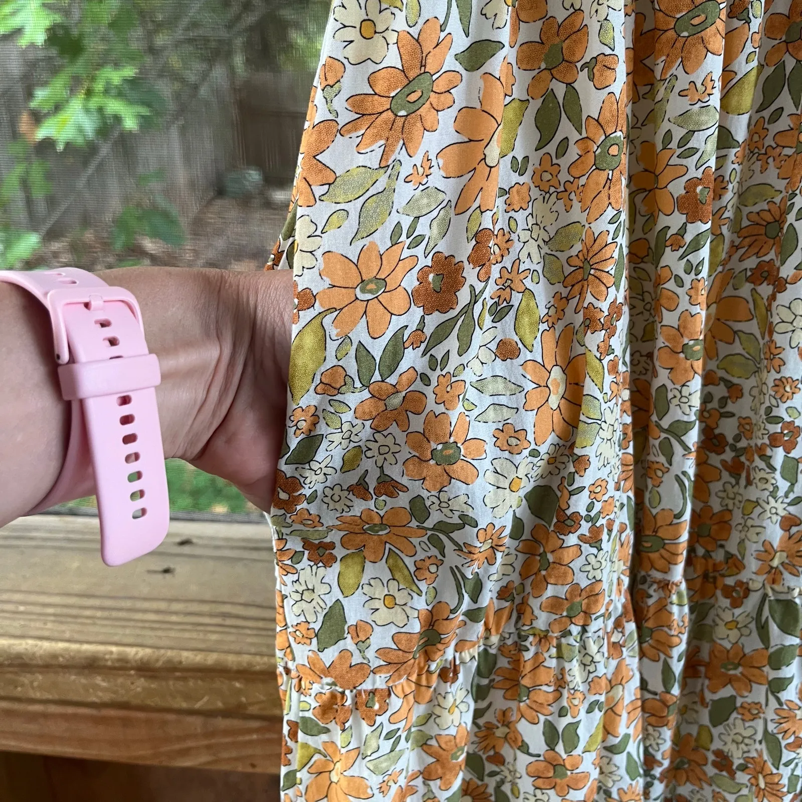 Easel Women's Yellow Floral Halter Neck Sleeveless Midi Dress Size M - Image 7