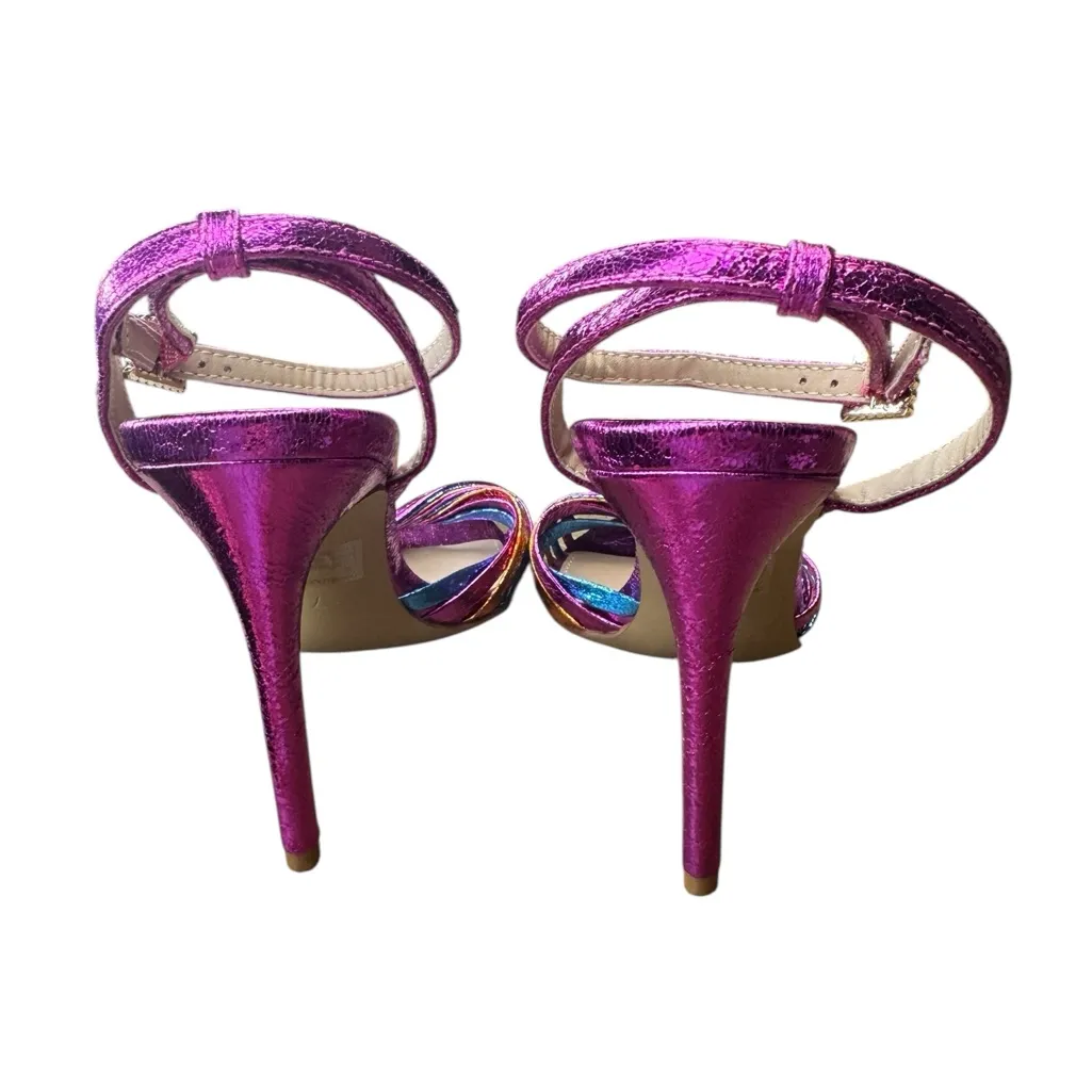 Steve Madden Rainbow Metallic Heels Size 7 - Image 5