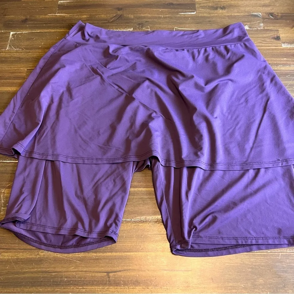 Ella Mae Modest Swim Skirt Short Swimsuit Bathing Suit Purple 0X Bottom - Image 2
