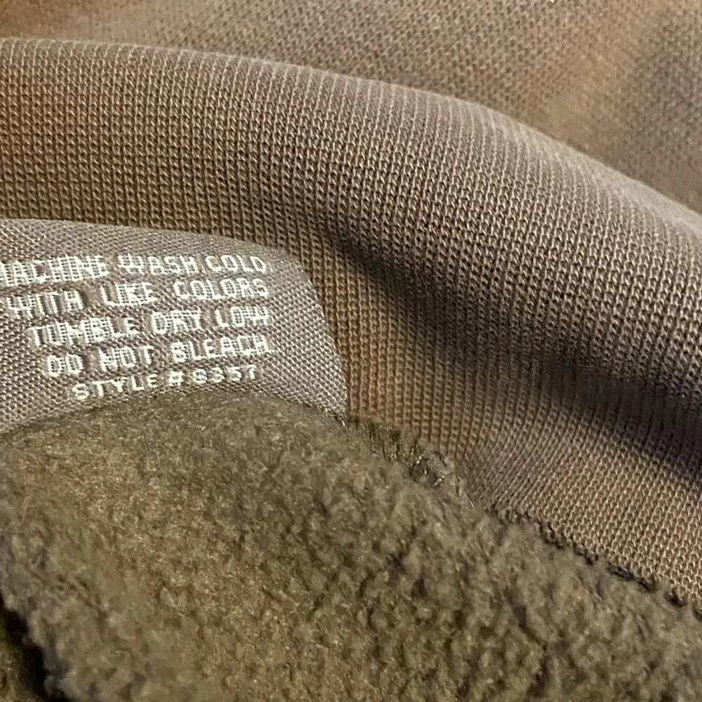 NILS Hoodie Sweatshirt Long Sleeve Pullover Kangaroo Pocket Graffiti Brown L Size L - Image 5