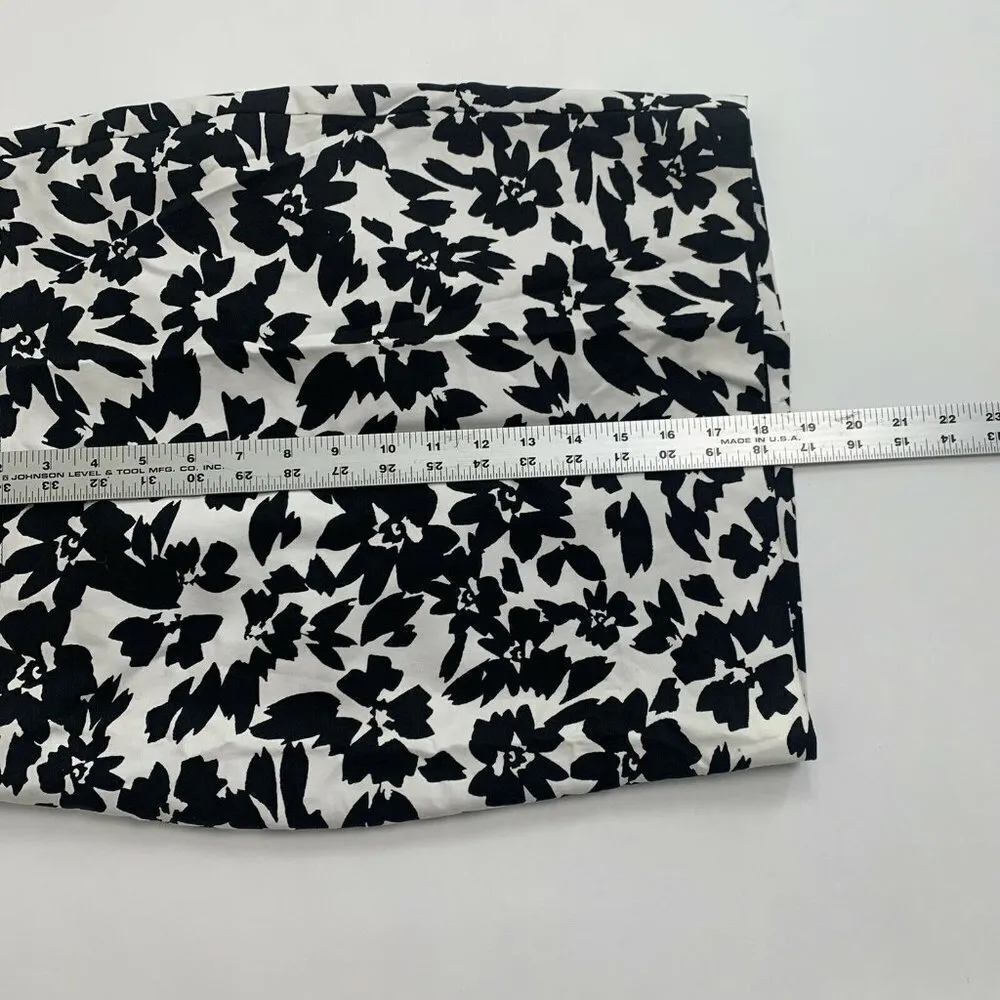 Ann Taylor Loft Black White Floral Skirt - Image 8