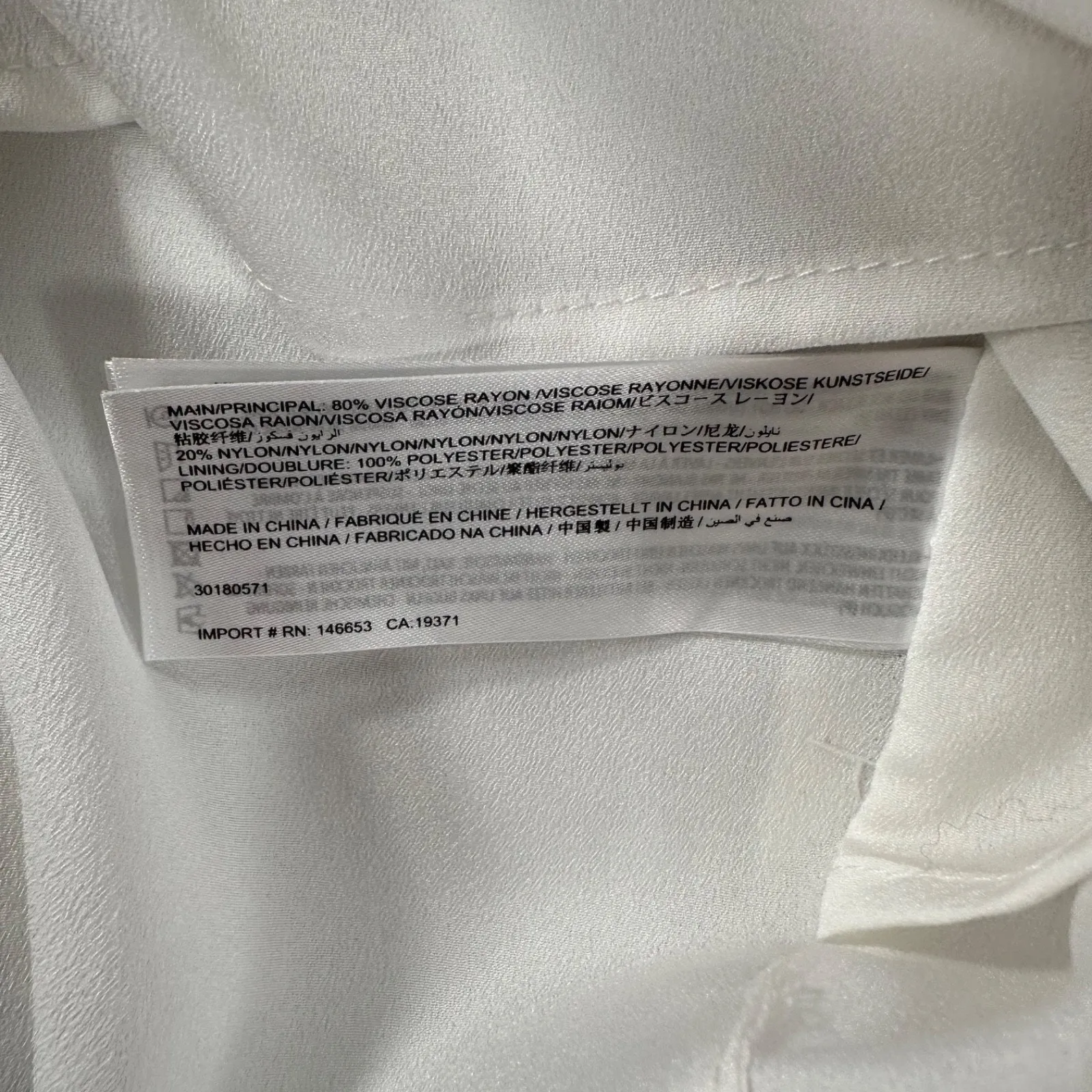 Keepsake the Label Ruffle Neck Midi Dress Women's Large White Crepe Slit Bride - Image 8