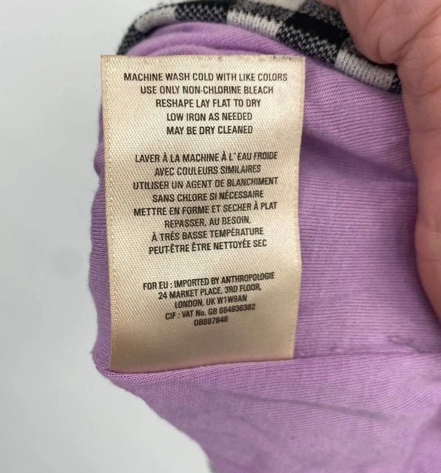 Anthropologie Maeve Bodycon Pencil Knit Mini Skirt Gingham Checked Womens XS - Image 6